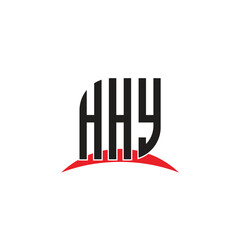 Obraz premium HHY letter logo design with white background in illustrator, vector logo modern alphabet font