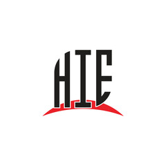 HIE letter logo design with white background in illustrator, vector logo modern alphabet font