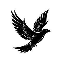 Obraz premium a black and white drawing of a bird with a black outline.