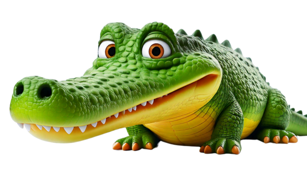 Crocodile isolated on white background PNG