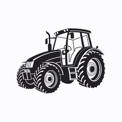 Obraz premium a black and white drawing of a tractor with the word the word on it