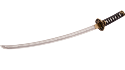 Katana sword, isolated on transparent background