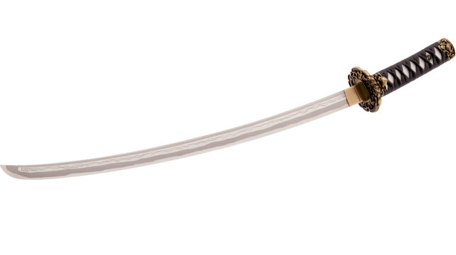 Katana sword, isolated on transparent background