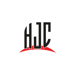 HJC letter logo design with white background in illustrator, vector logo modern alphabet font