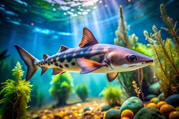 Naklejka premium Adorable Dogfish: Cute Pet Dogfish Pictures, Funny Dogfish Photos, Small Dogfish Images, Happy Dogfish Wallpaper, Dogfish Fish Pictures