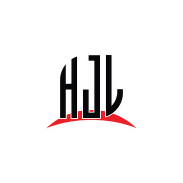 HJL letter logo design with white background in illustrator, vector logo modern alphabet font