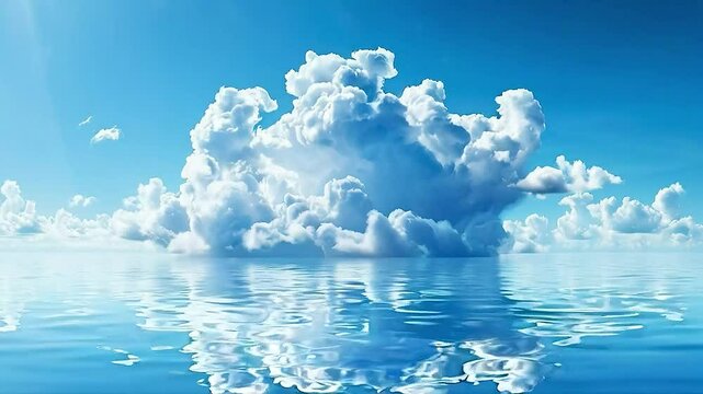 a cloud  and  water