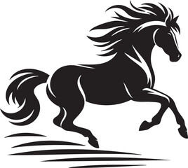 Elegant Horse Silhouette for Creative Designs
