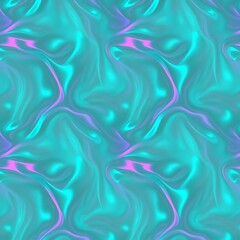Obraz premium Abstract Teal Liquid Silk Pattern