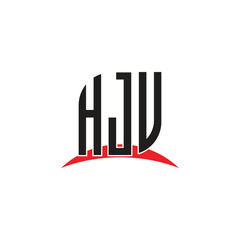 HJv etter logo design with white background in illustrator, vector logo modern alphabet font