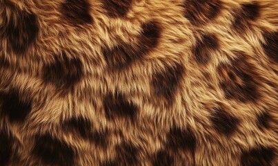 Naklejka premium Realistic leopard fur texture background pattern for a wild cat skin design, leopard, texture, real, hairy, background, wild cat, skin