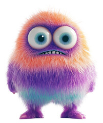 Fototapeta premium PNG Crazy monster illustration colorful creature.