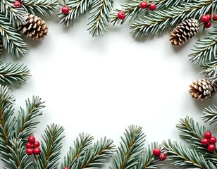 Naklejka premium Christmas card with space for wishes