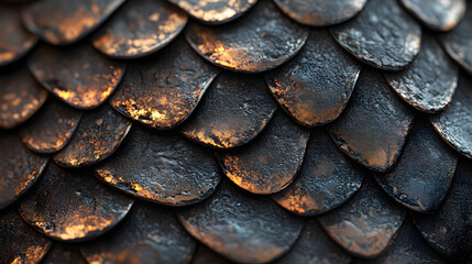 A Stunning Decorative Illustration of Smooth and Iridescent Dragon Scales that Exude Mystical Elegance