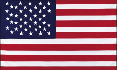 Fototapeta premium Close up studio shot of United States flag in high definition detail, USA