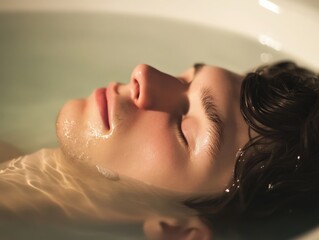 Obraz premium person relaxing in a bathtub