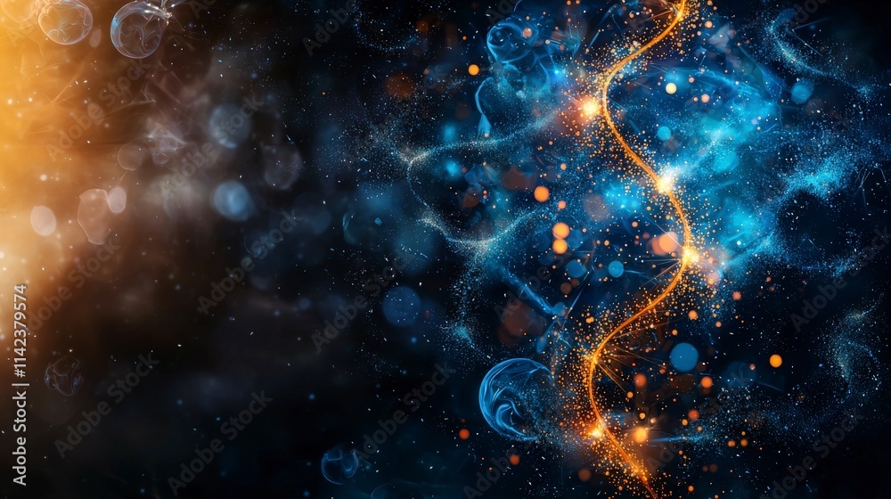 Poster shimmering particles merging into luminous energy digital art abstract environment vibrant viewpoint