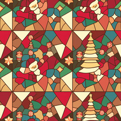 seamless geometric pattern Christmas Day