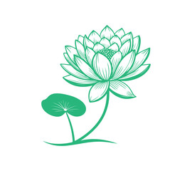 Water Lily icon vector