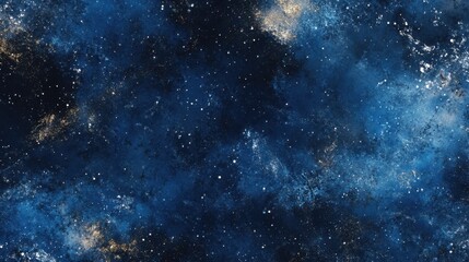 Dark Blue Cosmic Background with Shimmering Stars and Texture