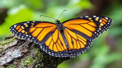 "Close-Up of a Vibrant Butterfly on a Leaf"