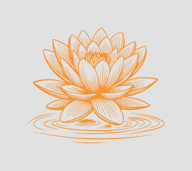 Water Lily icon vector