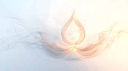 Abstract Light Rays Forming Trishul Shape 