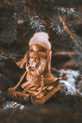 Cozy Christmas interior and decoration