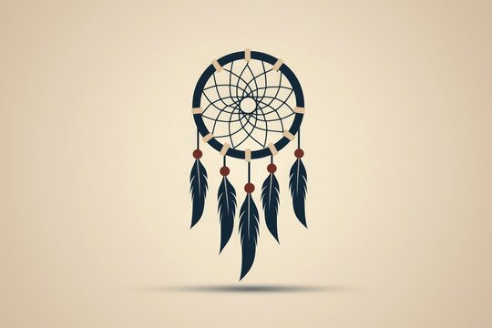Dream catcher logo icon design template with a minimalist approach