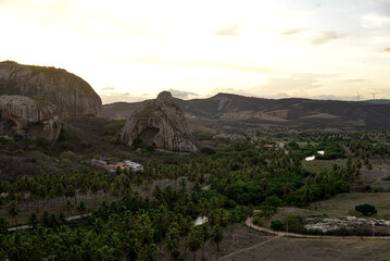 landscape in the morning sun, landscape in the morning, landscape of the mountains, mouth stone, Parque Estadual da Pedra da Boca , Araruna, Brazil
