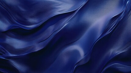 Obraz premium Abstract Draped Dark Blue Fabric Texture Background