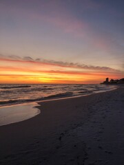 sunset on the beach