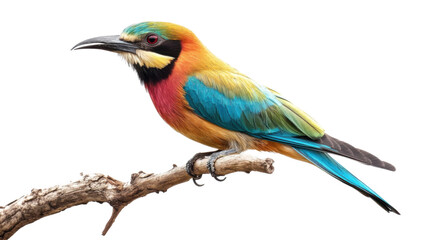 Fototapeta premium Colorful bird, transparent background