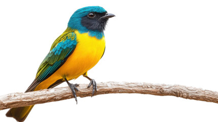 Fototapeta premium Colorful bird, transparent background