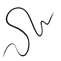 Hand drawn line  line doodle  curve  spiral line