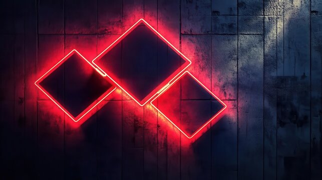 Soft glowing neon signs casting dynamic shadows on a gritty urban wall, aesthetic and modern personalization