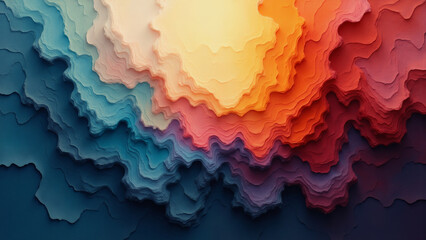 Abstract orange and blue background. Generative ai.