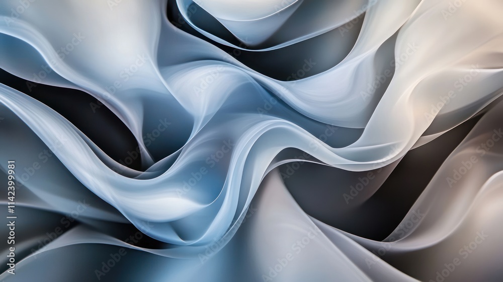 Poster abstract background featuring flowing lines and gradients, with smooth dark transitions creating dep