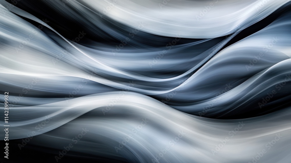 Poster abstract background featuring flowing lines and gradients, with smooth dark transitions creating dep