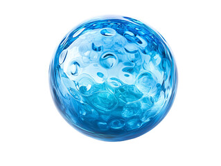 a blue ball with bubbles