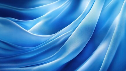 Obraz premium abstract blue background with folded textile layers levitating in mid-air, soft and flowing textures with dynamic lighting, 