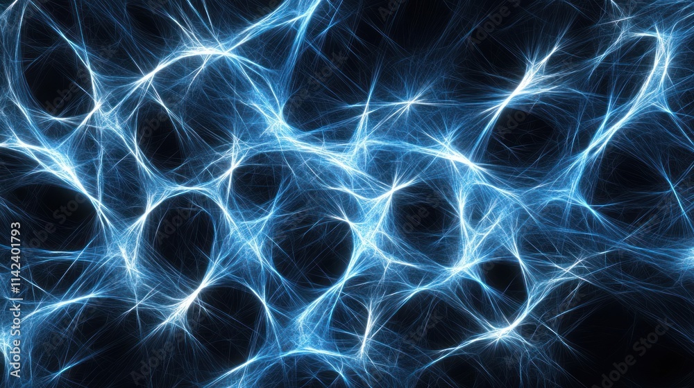 Poster abstract network connection background, featuring interconnected glowing nodes and lines in a dynami