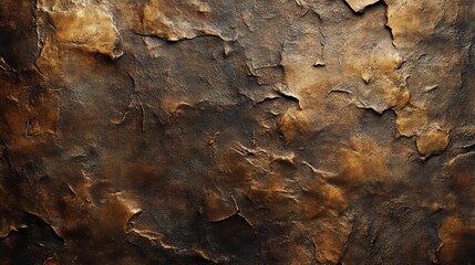 Fototapeta premium A textured surface featuring shades of brown and gold, resembling aged metal or leather with a weathered appearance.