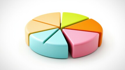 Obraz premium Colorful Circular Pie Chart Infographic for Data Visualization and Business Analysis