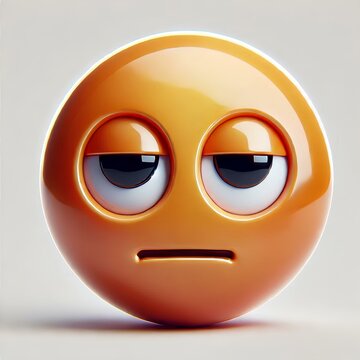 3D emoji of a expressionless face