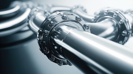 Obraz premium A sleek, digital representation of a SaaS pipeline, symbolizing the integration of automation in modern industries with space for text