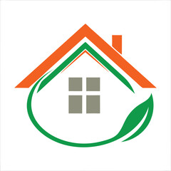 Eco House Logo Vector Design.