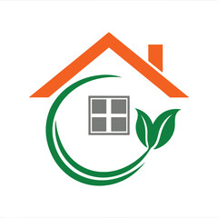Eco House Logo Vector Design.
