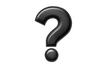 a black question mark on a white background