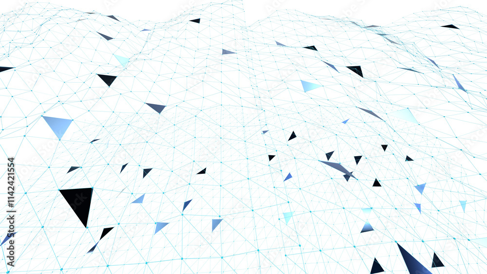 Aufkleber abstract digital background of points and lines. glowing black plexus. big data. network or connecti